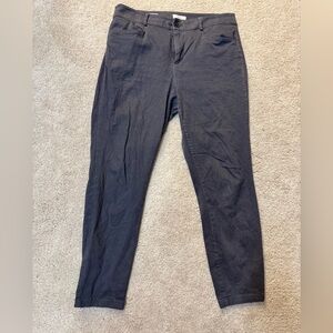 LOFT Charcoal Curvy Skinny Ankle Pant